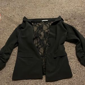 Lace blazer top